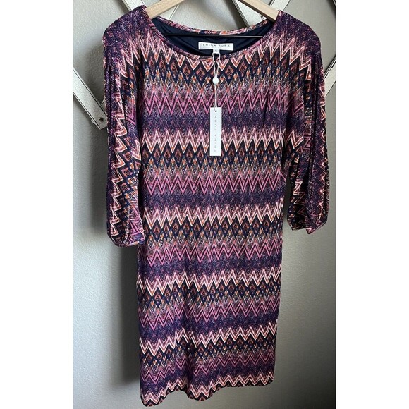 Trina Turk Dresses & Skirts - NWT! Trina Turk Nature Women's S Split-Sleeve Knit Dress Multi $398